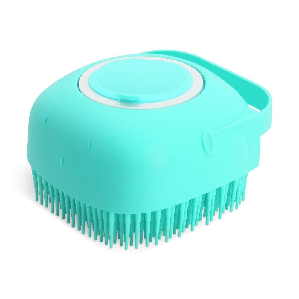Pet Shampoo Massager Brush with Silicone Bristles