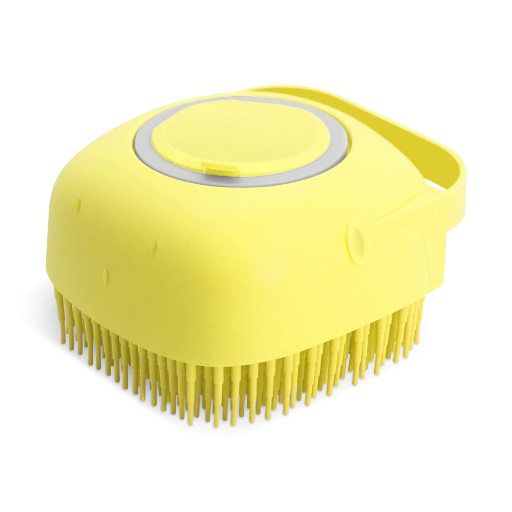 Pet Shampoo Massager Brush with Silicone Bristles