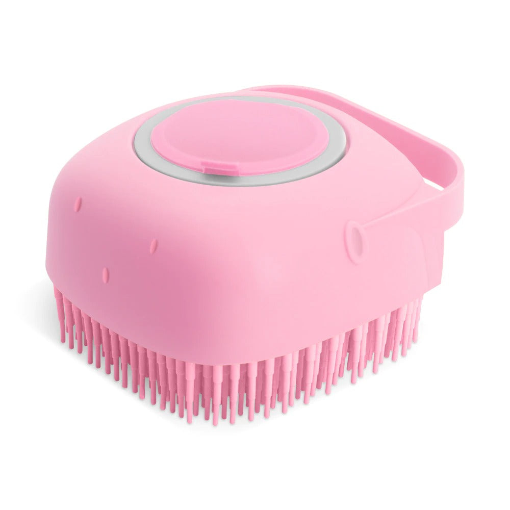 Pet Shampoo Massager Brush with Silicone Bristles