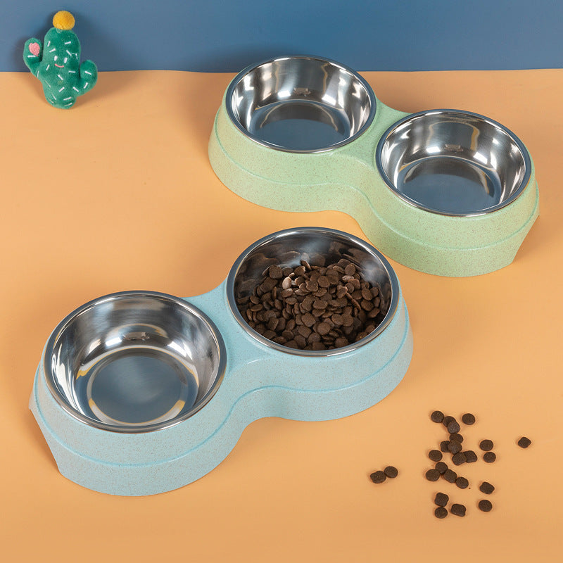 Double Stainless Steel Pet Feeding Bowls