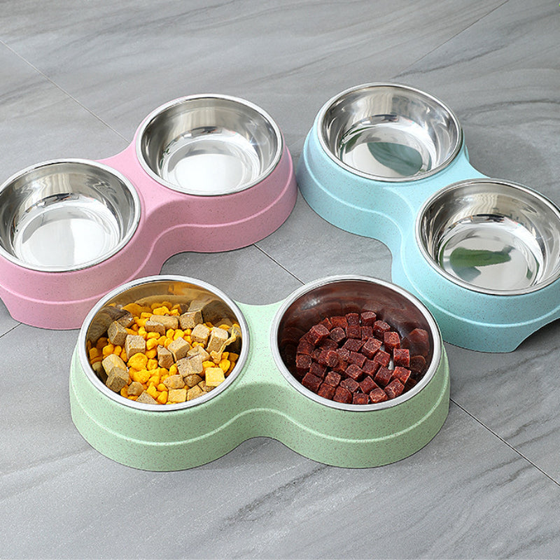 Double Stainless Steel Pet Feeding Bowls