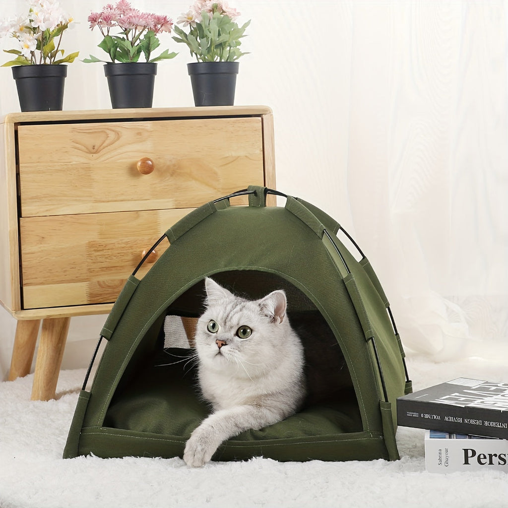 Cat Tent Bed with Removable Soft Pad