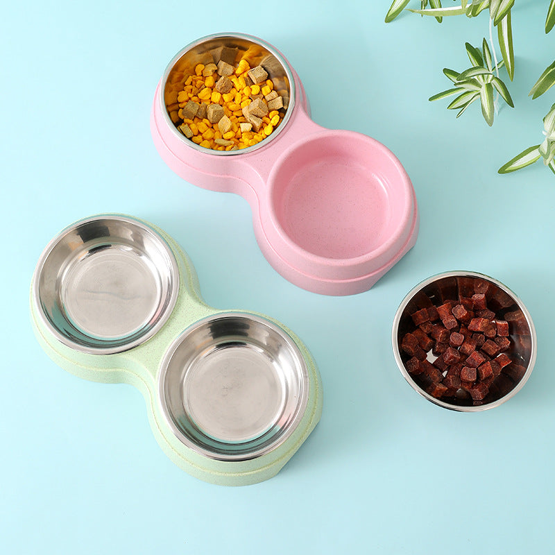 Double Stainless Steel Pet Feeding Bowls